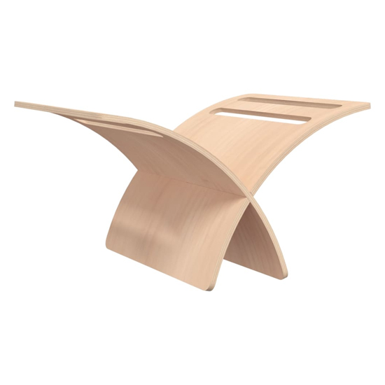 Hart Wooden Magazine Rack Floor Standing In Beige
