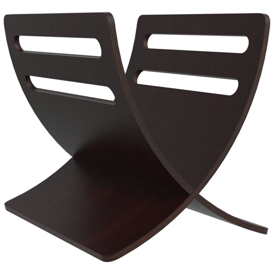 Hart Wooden Magazine Rack Floor Standing In Brown