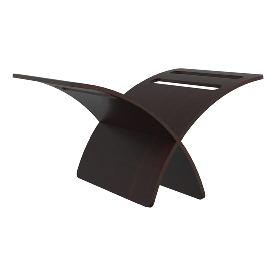 Hart Wooden Magazine Rack Floor Standing In Brown