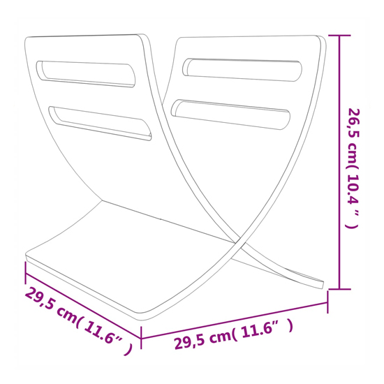 Hart Wooden Magazine Rack Floor Standing In Brown