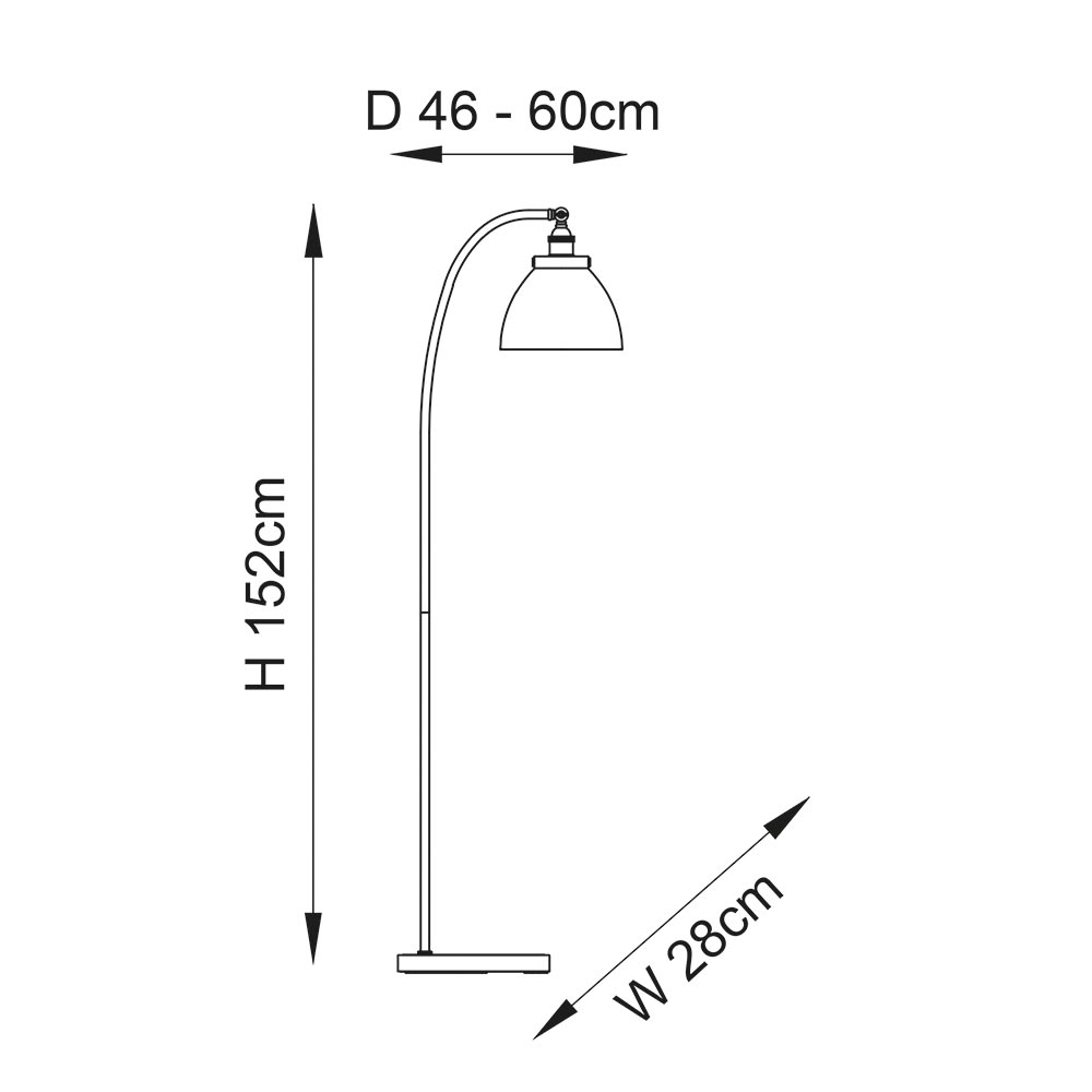 Hartford Clear Glass Shade Floor Lamp In Bright Nickel