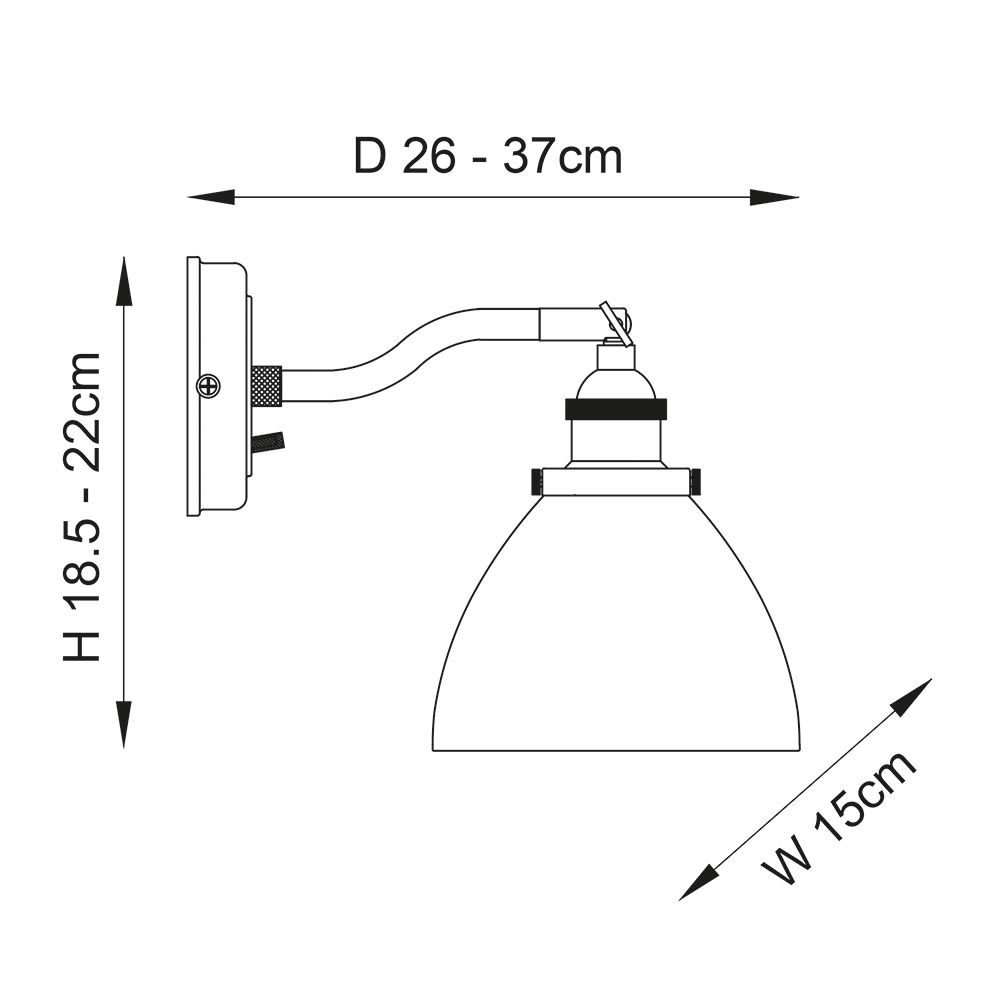 Hartford Clear Glass Shade Wall Light In Bright Nickel