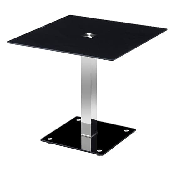 Hartley Black Glass Bistro Dining Table 4 Paris Black Chairs