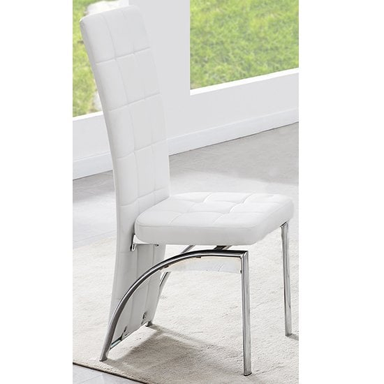 Hartley Black Glass Bistro Dining Table 4 Ravenna White Chairs