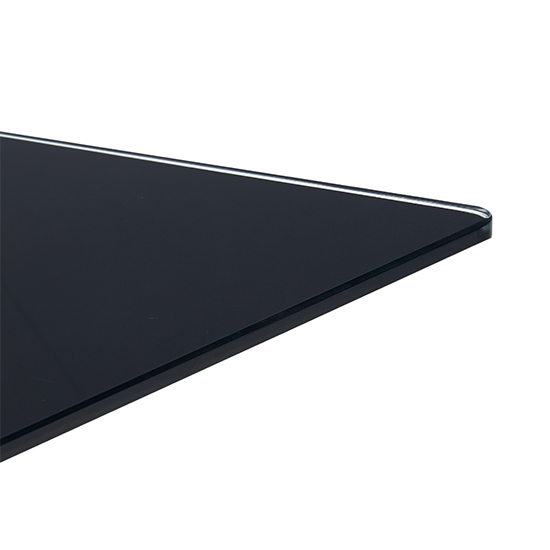 Hartley Black Glass Top Bistro Dining Table With Glass Base
