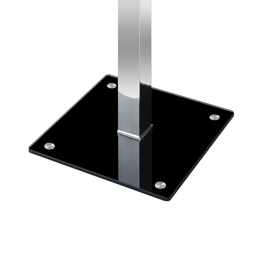 Hartley Black Glass Top Bistro Dining Table With Glass Base