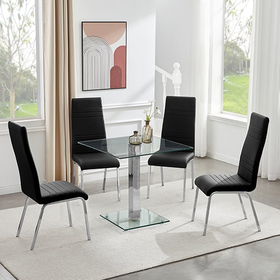 Hartley Clear Glass Top Bistro Dining Table With Glass Base_3