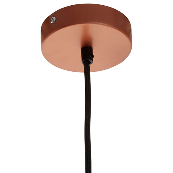 Hartok Metal Wire Frame Pendant Light In Copper