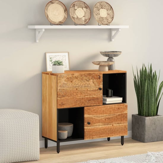 Read more about Harwich acacia wood storage cabinet with 2 doors in natural