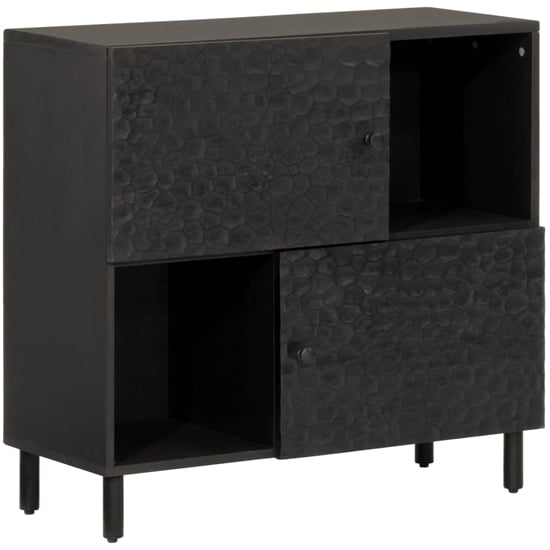 Read more about Harwich mango wood storage cabinet with 2 doors in black