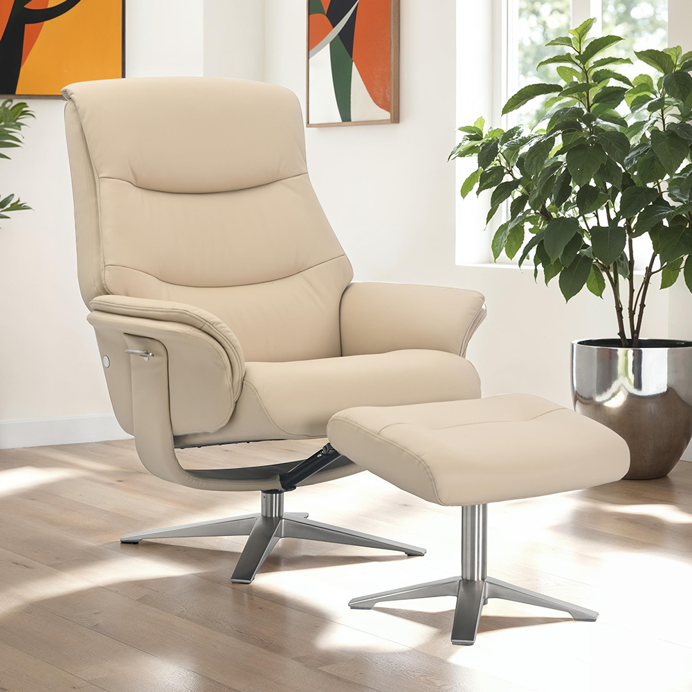 haslet faux leather recliner chair with stool in cafe latte-image-124433