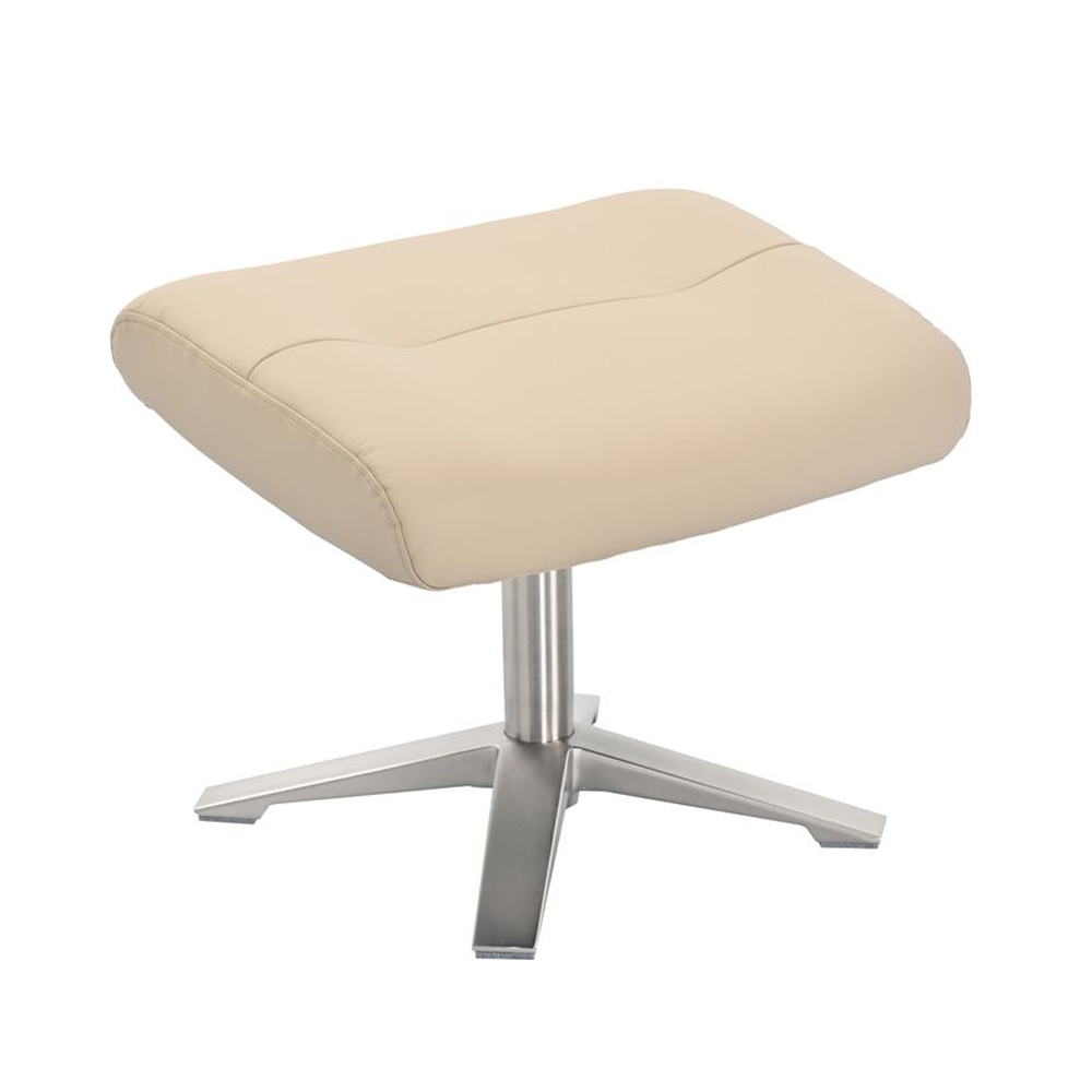 Haslet Leather Recliner Chair with Stool in Cafe Latte