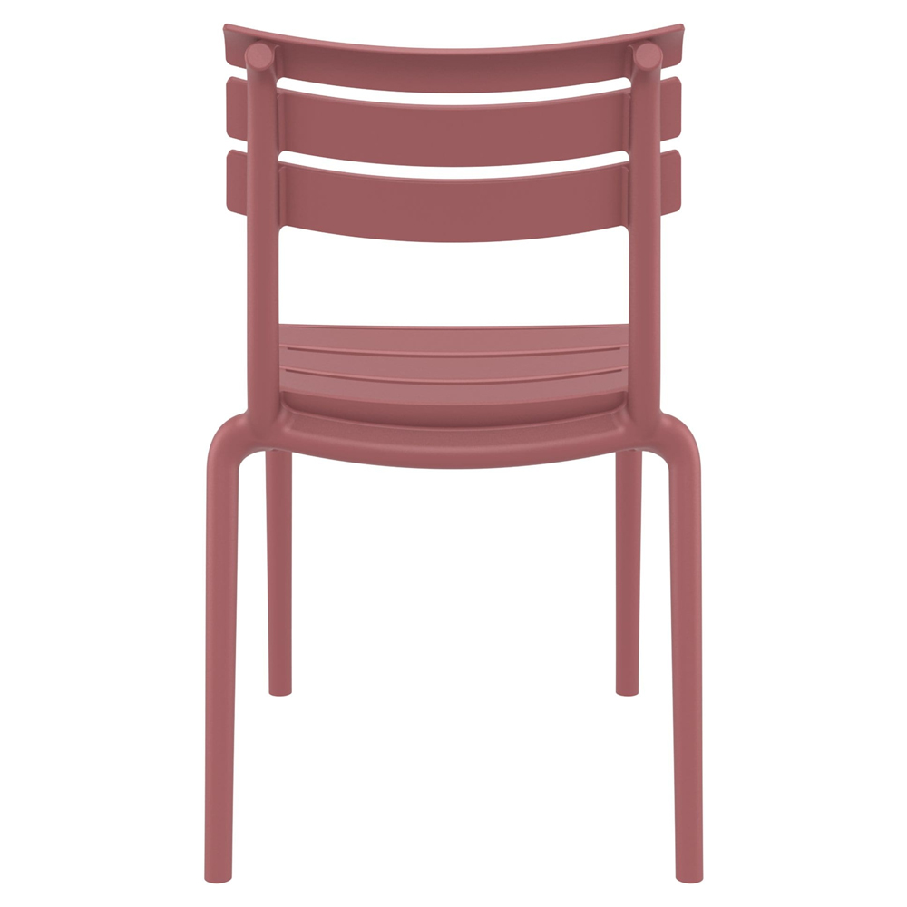 Haslet Marsala Polypropylene Outdoor Side Chairs In Pair