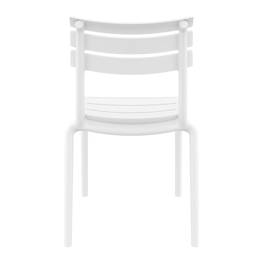 Haslet White Polypropylene Outdoor Side Chairs In Pair