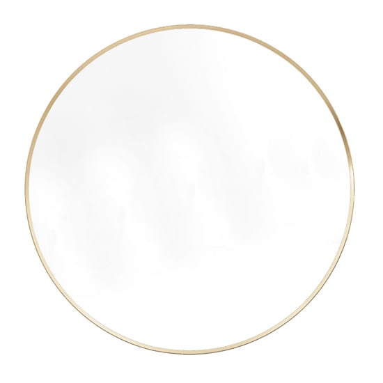 Hasselt Extra Large Wall Mirror Round In Gold Aluminium Frame