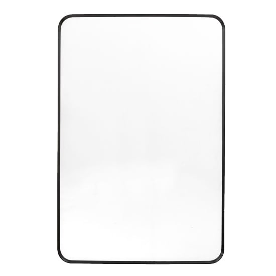 Product photograph of Hasselt Small Wall Mirror In Black Aluminium Frame from Furniture in Fashion