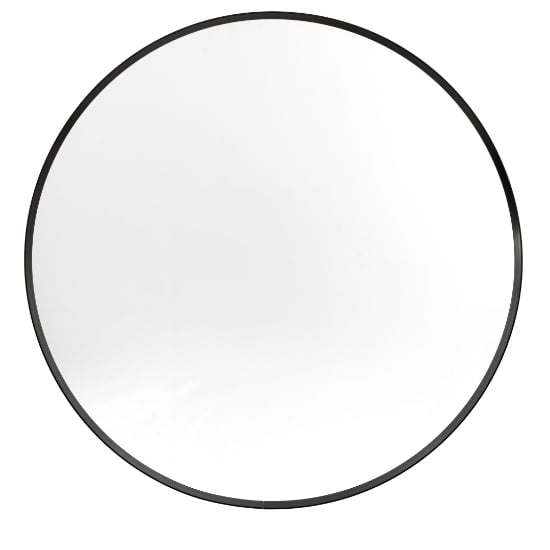 Product photograph of Hasselt Small Wall Mirror Round In Black Aluminium Frame from Furniture in Fashion