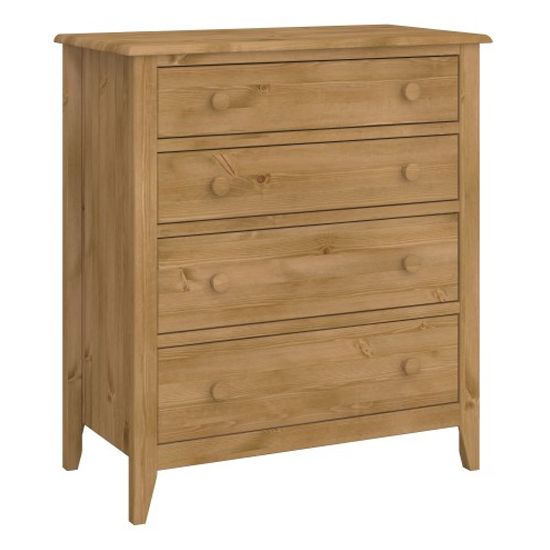Photo of Hasten wooden chest of 4 drawers in pine