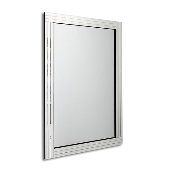 Read more about Hatsu rectangular wall mirror with clear border