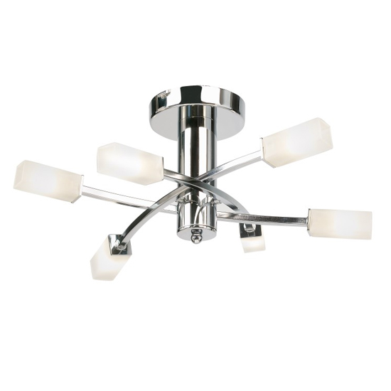 Havana 6 Ceiling Lamp In Chrome