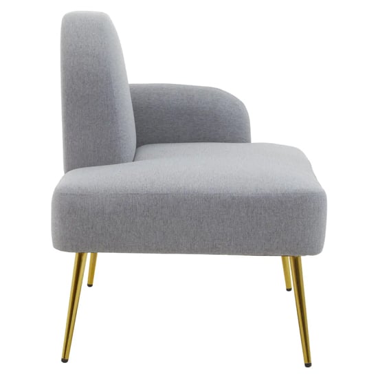 Havana Fabric Lounge Chaise Chair In Grey