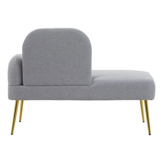 Havana Fabric Lounge Chaise Chair In Grey