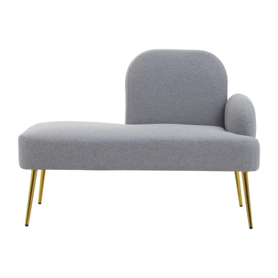 Product photograph of Havana Fabric Lounge Chaise Chair In Grey from Furniture in Fashion