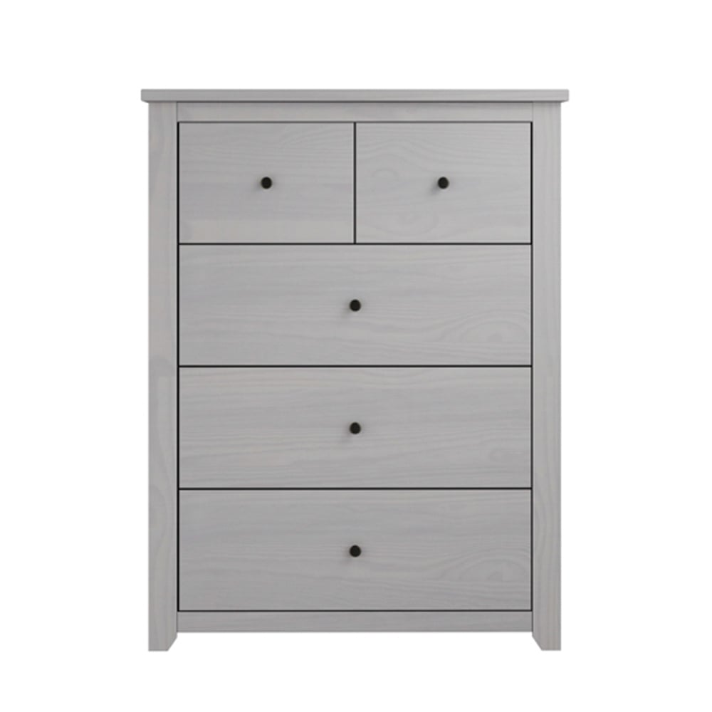 Read more about Havanan wooden chest of 5 drawers in grey