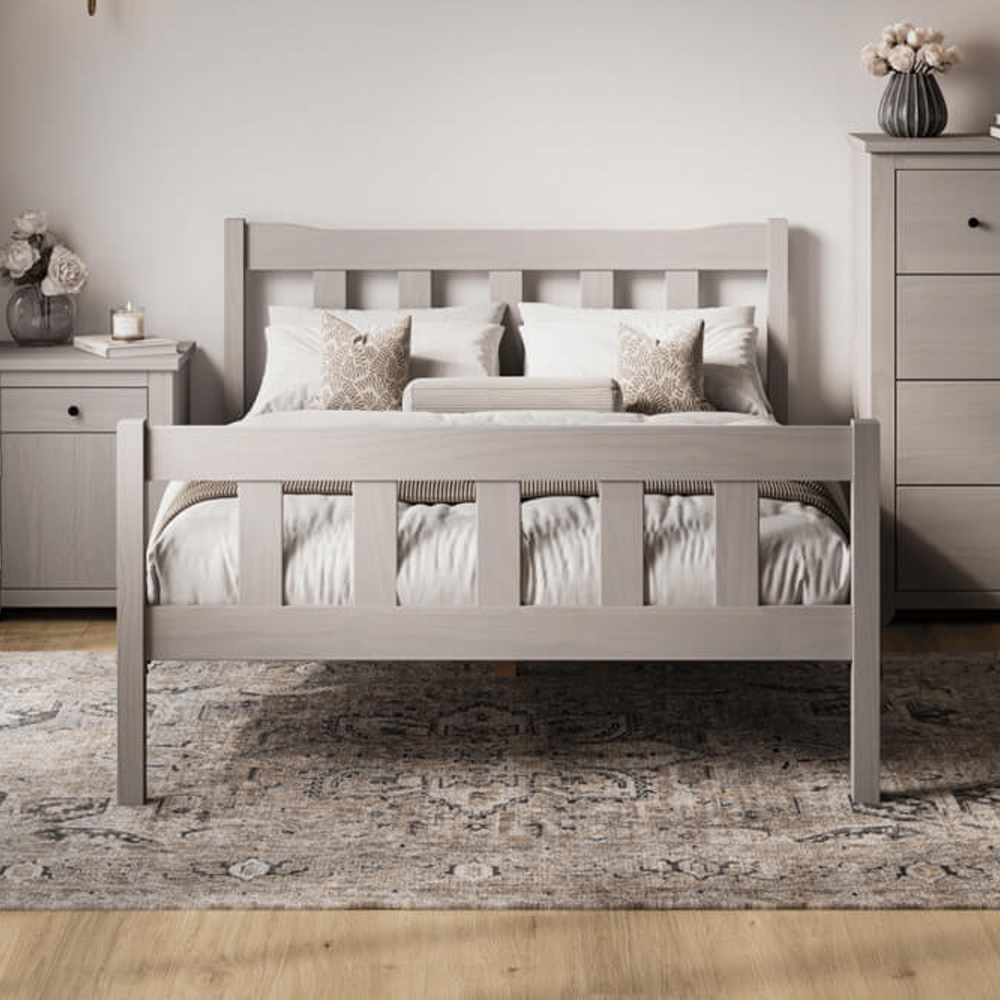 Read more about Havanan wooden king size bed in grey