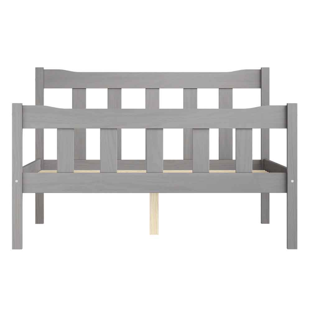 Havanan Wooden King Size Bed - Grey
