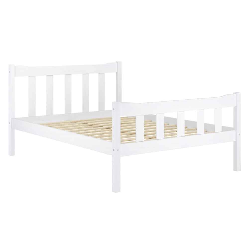 Havanan Wooden King Size Bed - White