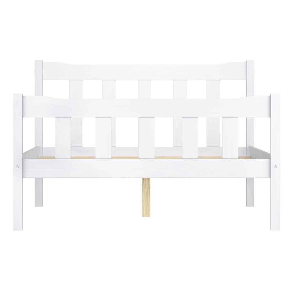 Havanan Wooden King Size Bed - White