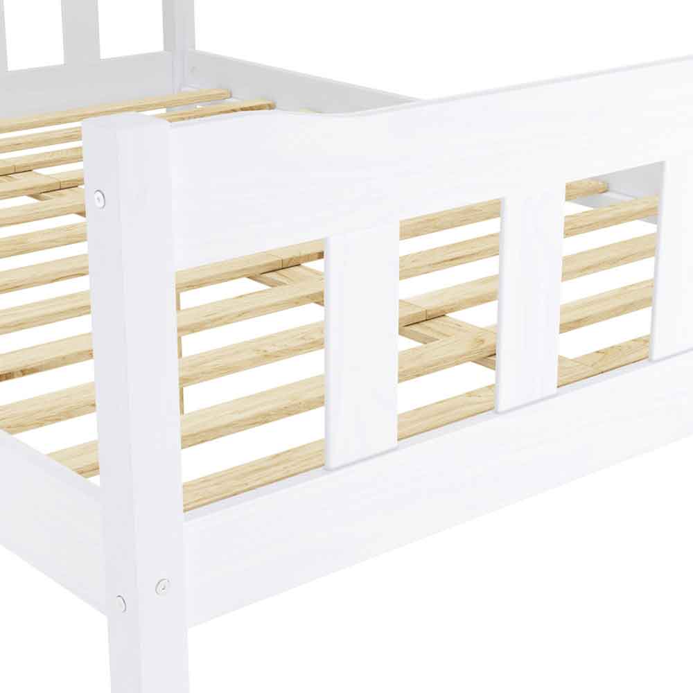 Havanan Wooden King Size Bed - White