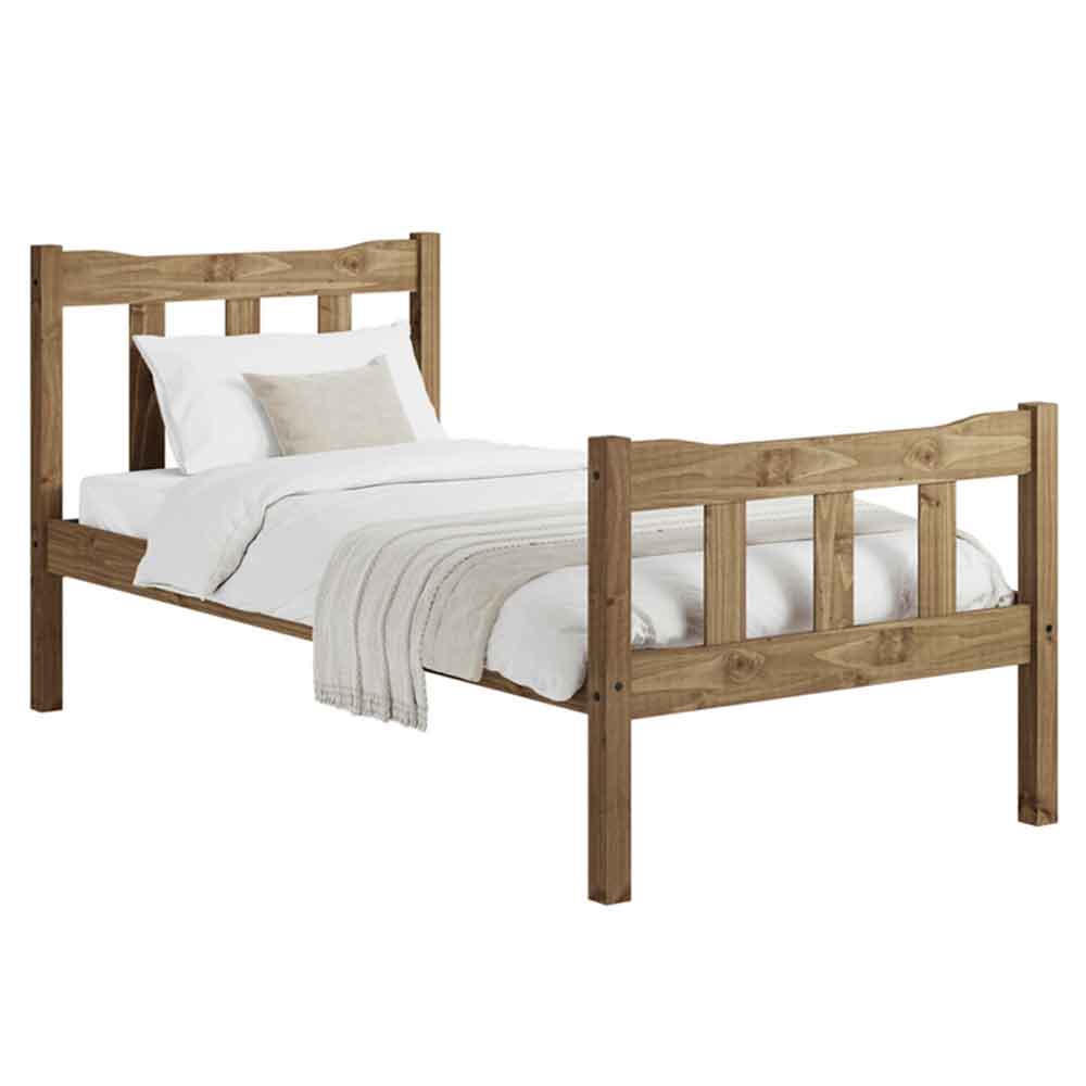 Havanan Wooden Single Bed In Natural Pine