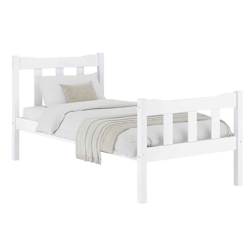 Havanan Wooden Single Bed - White