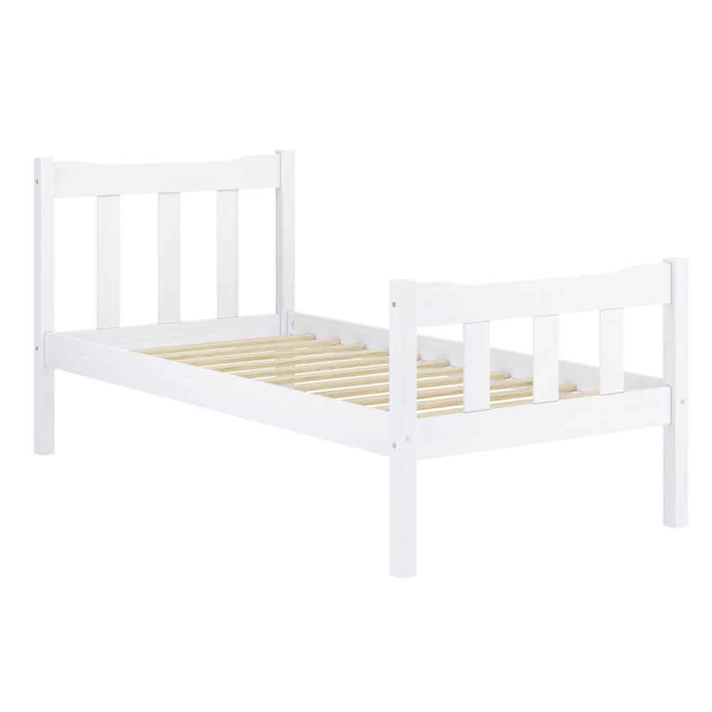Havanan Wooden Single Bed - White