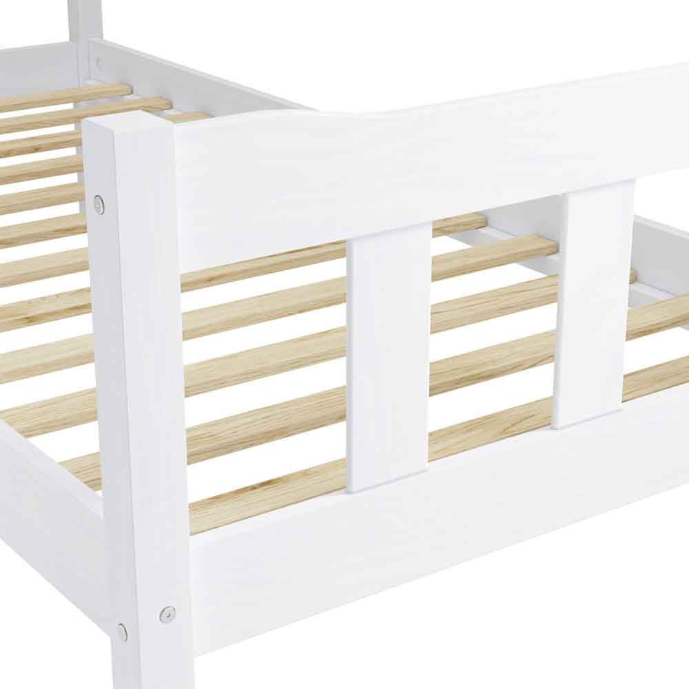 Havanan Wooden Single Bed - White