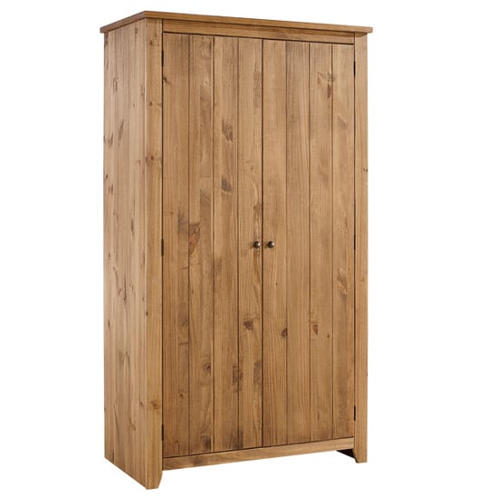 Product photograph of Havanan Wooden Wardrobe With 2 Doors In Pine from Furniture in Fashion