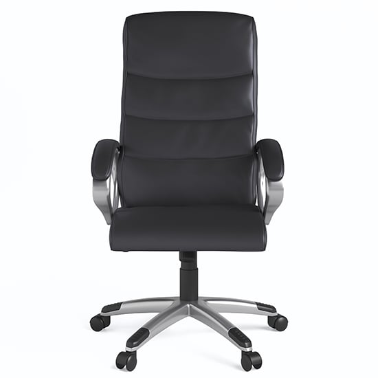 Havard Faux Leather Home And Office Chair In Black_2