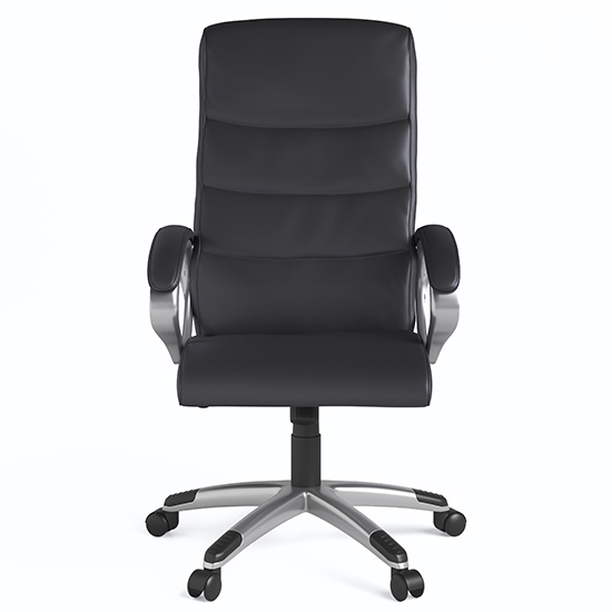 Havard Faux Leather Home And Office Chair In Black