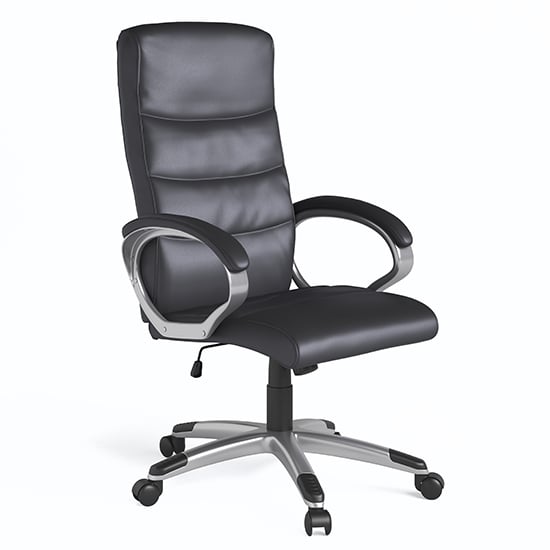 Photo of Havard faux leather home and office chair in black