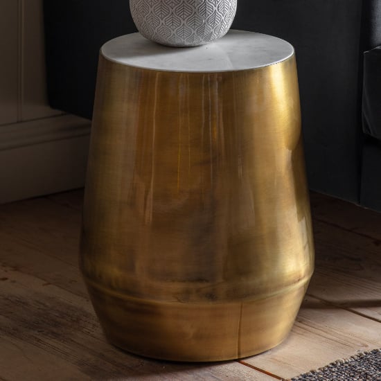 Read more about Havasu round metal side table in brass