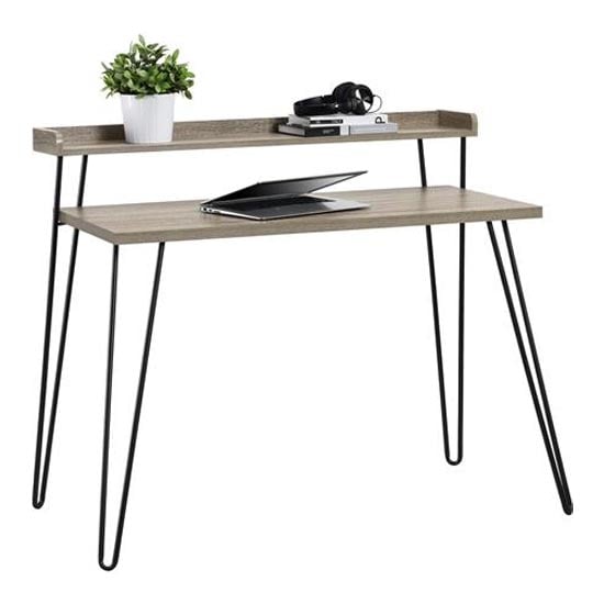 Himley Wooden Laptop Desk In Grey Oak