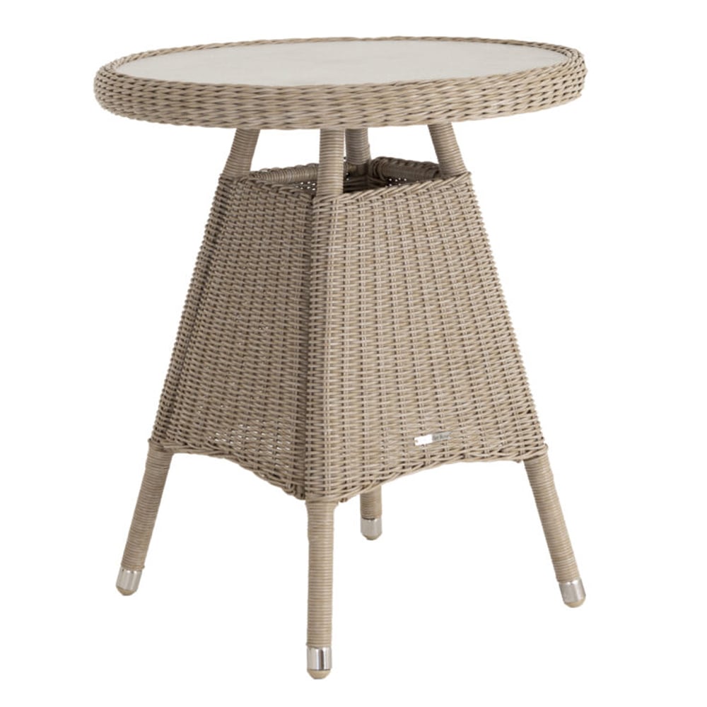 Product photograph of Haverhill Glass Top Garden Bistro Table In Natural Pistachio from Furniture in Fashion