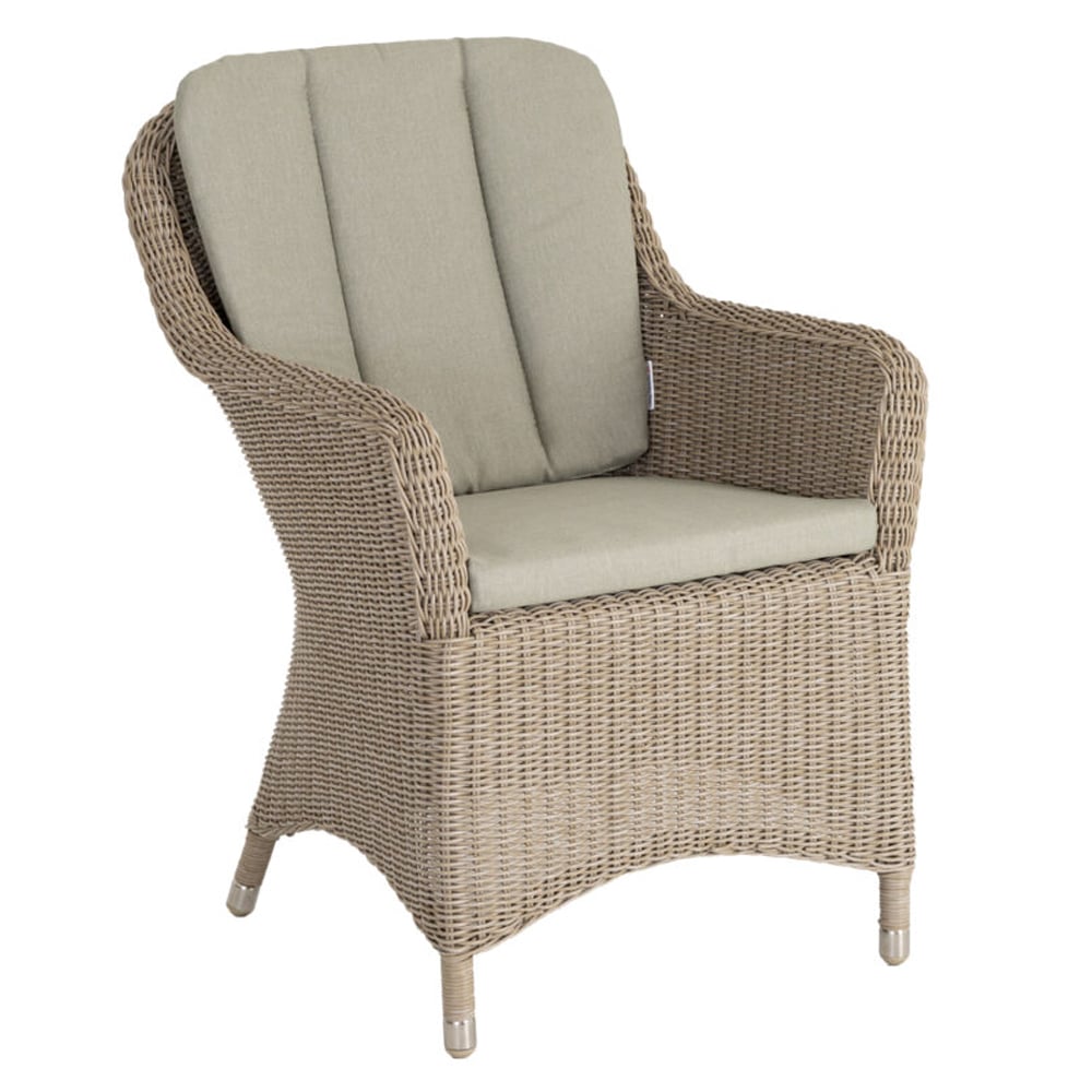 Product photograph of Haverhill Rattan Garden Armchair In Natural Pistachio from Furniture in Fashion