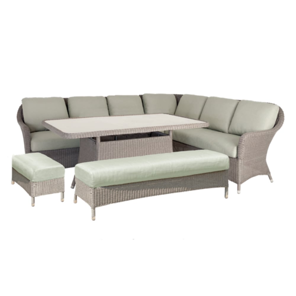 Product photograph of Haverhill Rattan Garden Dining Set In Grey Dusk from Furniture in Fashion