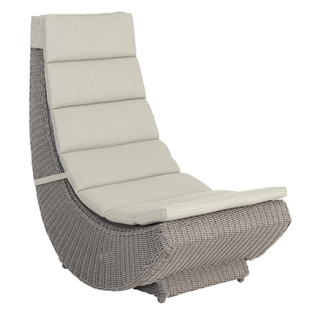 Product photograph of Haverhill Rattan Garden Lazy Chair In Grey Dusk from Furniture in Fashion