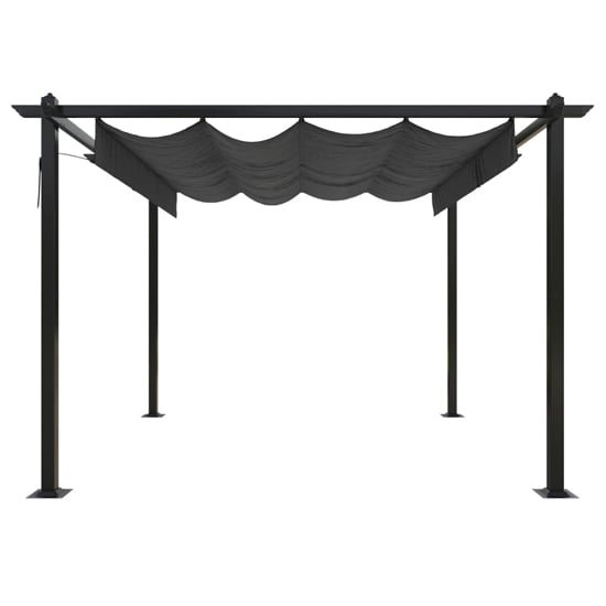 Havro 3m x 3m Garden Gazebo With Retractable Roof In Anthracite