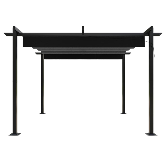 Havro 3m x 3m Garden Gazebo With Retractable Roof In Anthracite