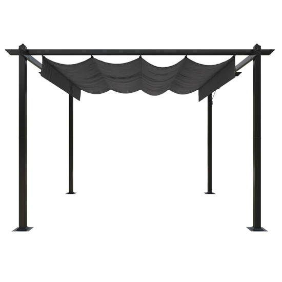 Havro 3m x 3m Garden Gazebo With Retractable Roof In Anthracite